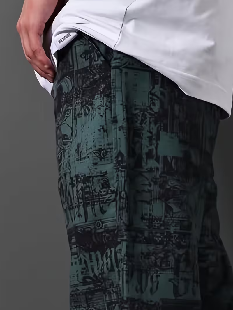 Men’s Straight-Fit Graphic Pants