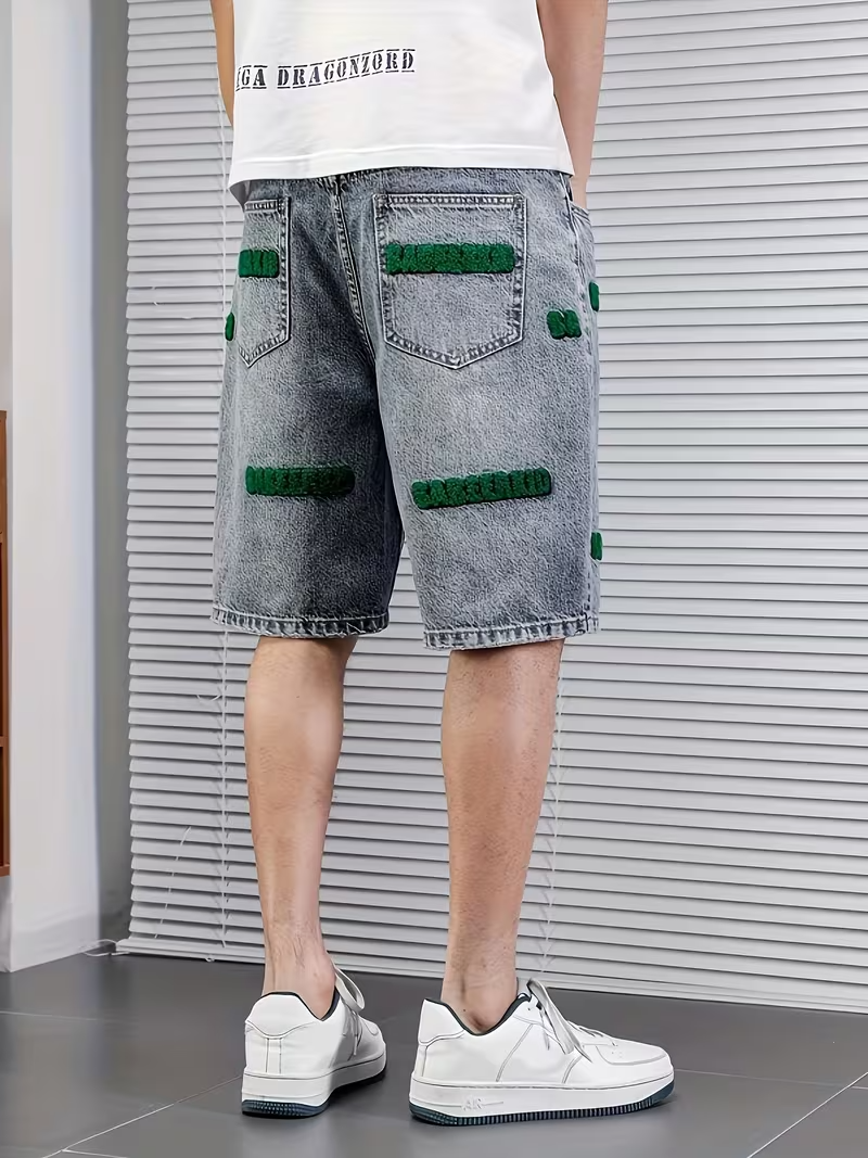 Men’s Textured Patch Shorts