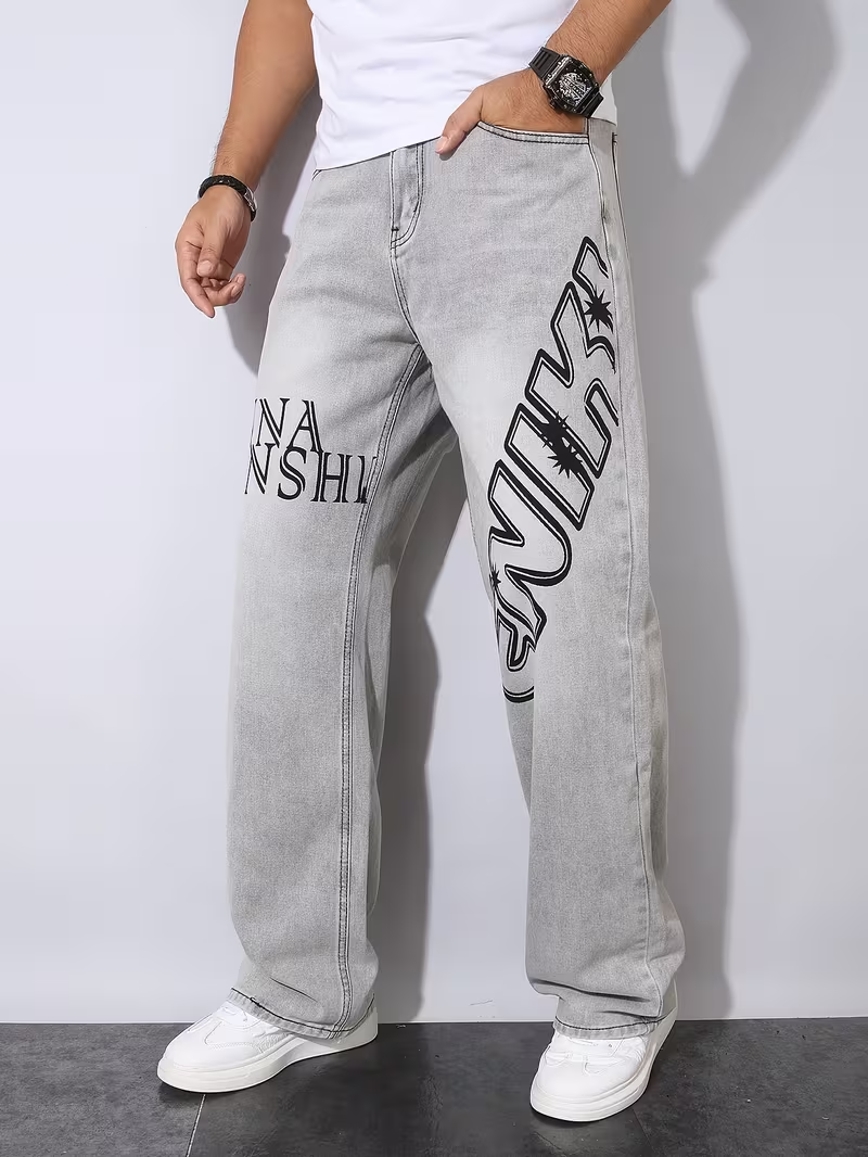 Men’s Wide-Leg Graphic Pants