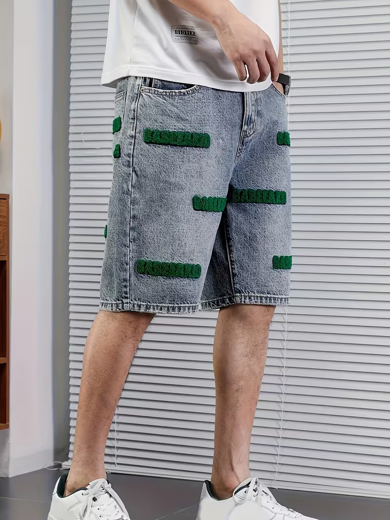 Men’s Textured Patch Shorts