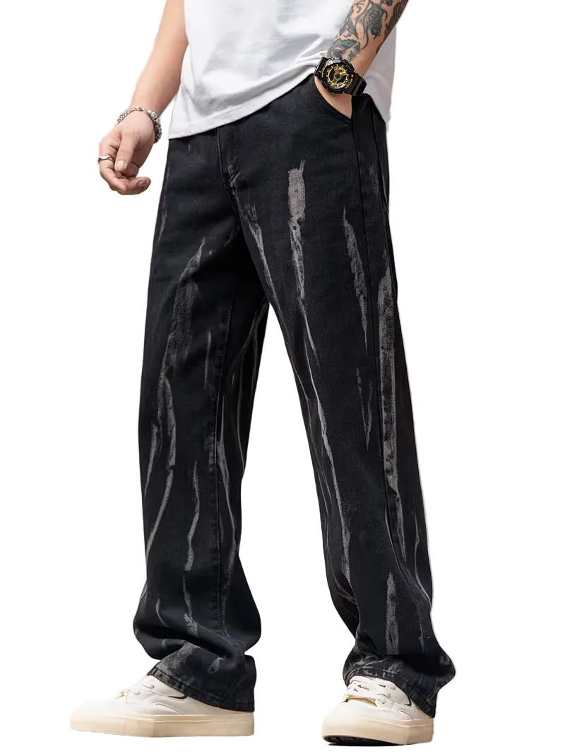 Men’s Wide-Leg Streaked Pants